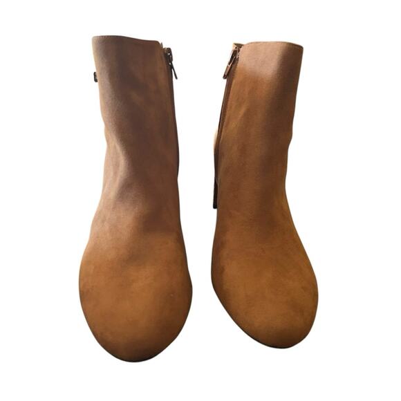 Alfani  Paam Blade Heel Dress Booties Sculpted Heels NEW Size 9 Cognac - Picture 3 of 10